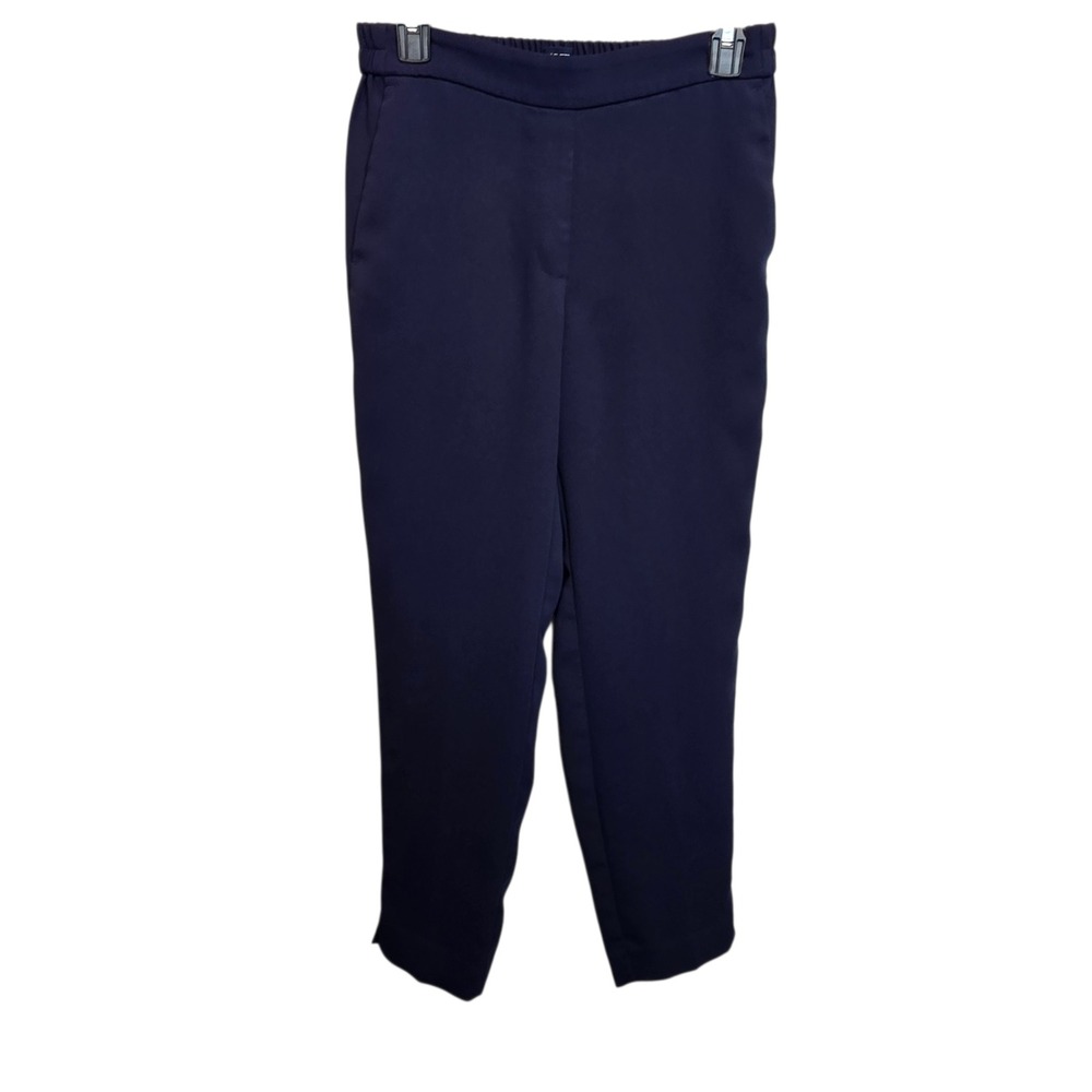 J.Crew Factory Jamie Pant Womens 4 Navy Blue Elastic Waist Tapered Leg